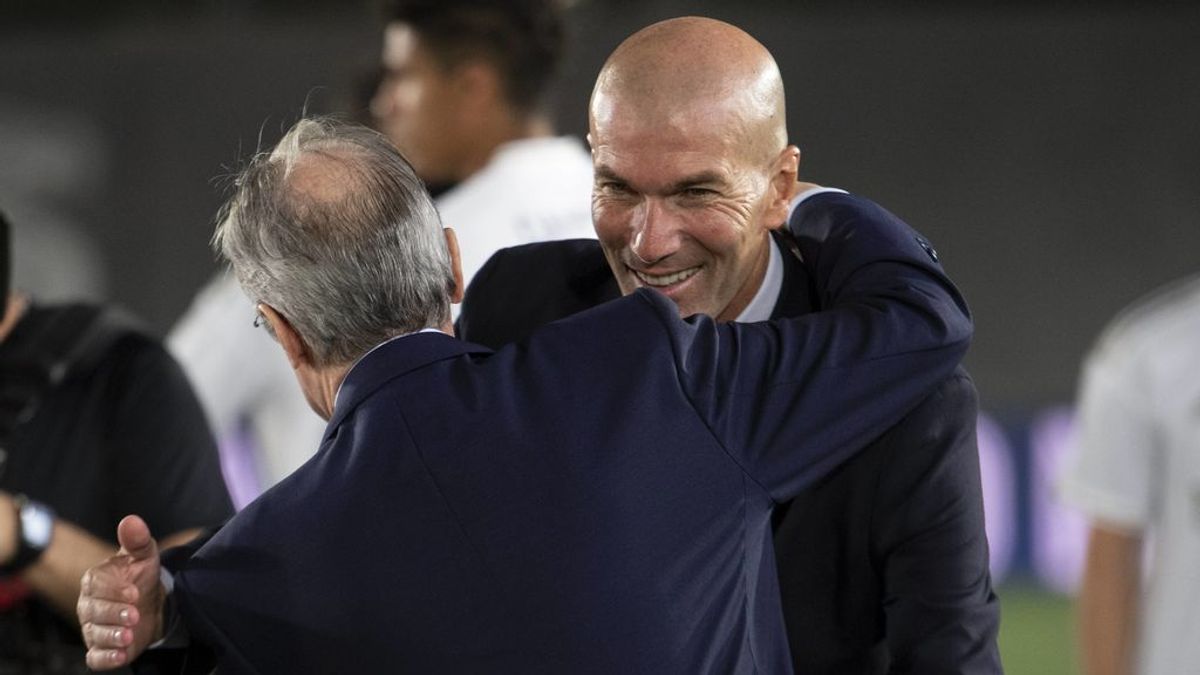 Zidane y Florentino cerraron la continuidad del francés para la próxima temporada nada más ganar Laliga