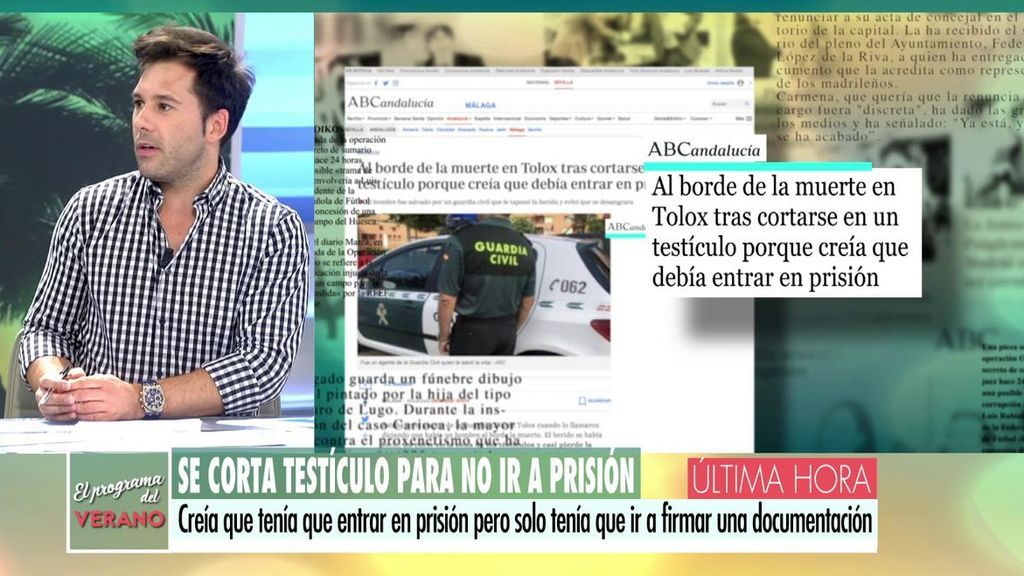 Hombre se corta testículo