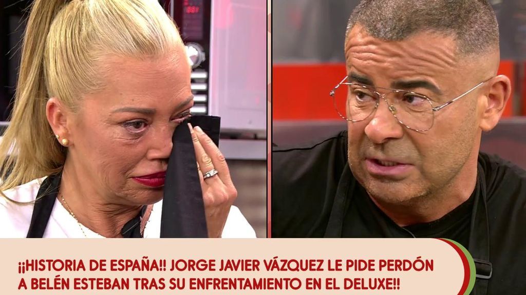 Jorge Javier Vázquez emociona a Belén Esteban con su perdón: "En mi ánimo no estuvo despreciarte ni humillarte"