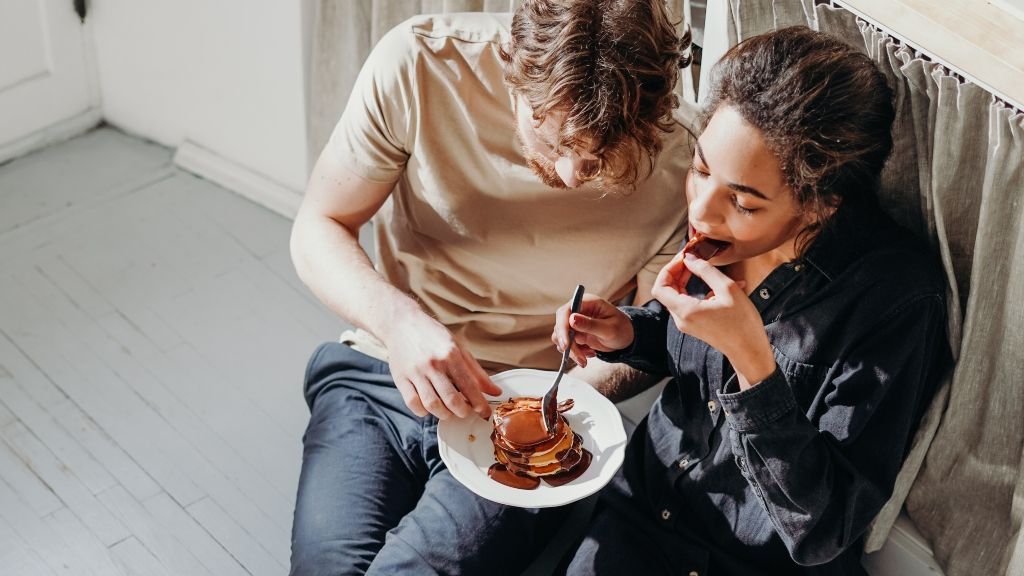 Una pareja que no se ha resistido al capricho de las tortitas de chocolate