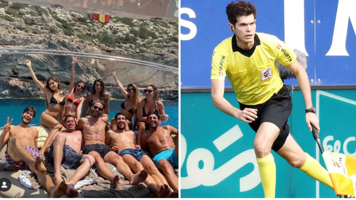 Indignación tras una imagen del árbitro asistente César Noval con Parejo y Soldado de vacaciones Indignación tras una imagen del árbitro asistente César Noval con Parejo y Soldado de vacaciones