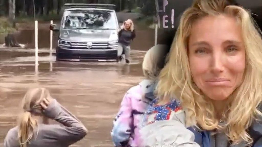 Elsa Pataky atrapada en medio de una riada