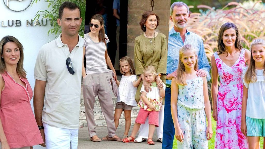 El ayer y el hoy de los posados de veraniegos de Letizia y Felipe