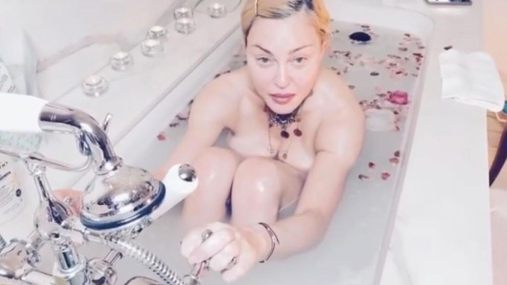 Captura de la imagen que Madonna compartió en Instagram, ya eliminada