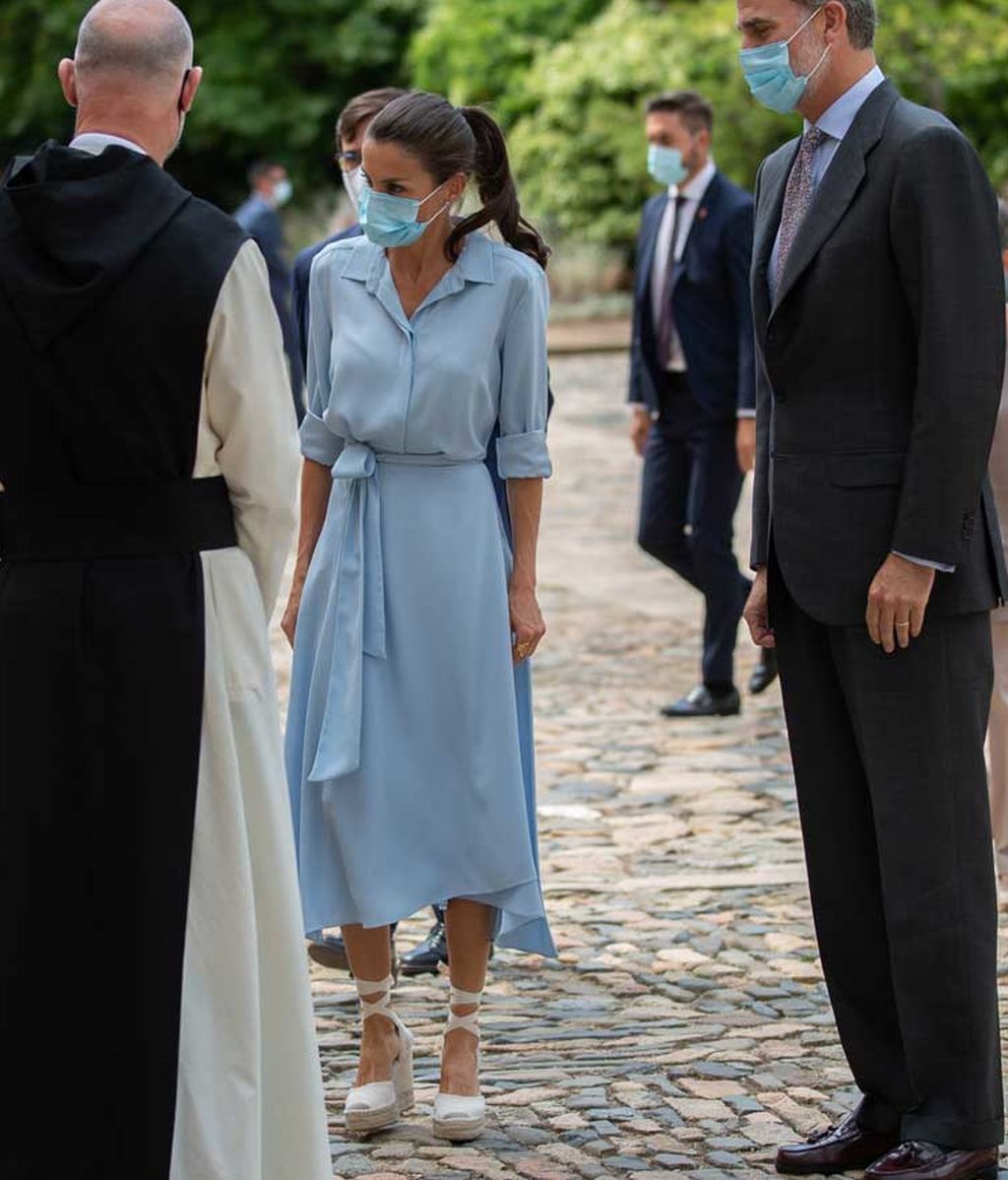 Reyes Felipe VI y Letizia, en el Monasterio de Santa María de Poblet, en Vimbodí i Poblet, Tarragona