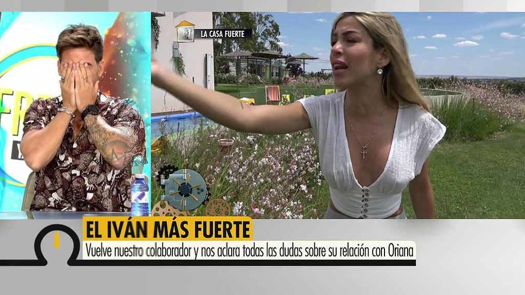 Iván González se tapa la cara viendo sus discusiones con Oriana: “No veo los vídeos porque lo  pasé mal”