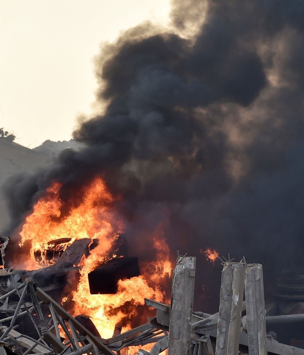 Las imágenes de la potente explosión en Beirut