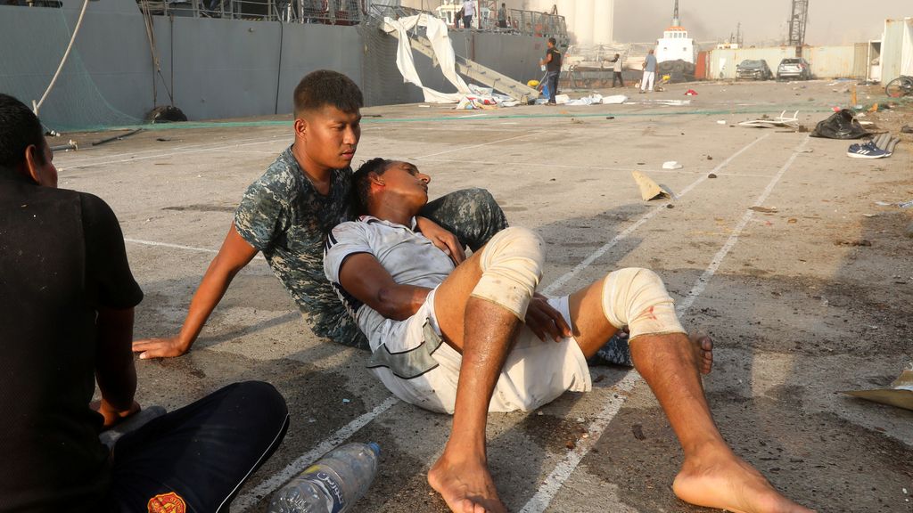 Las imágenes de la potente explosión en Beirut