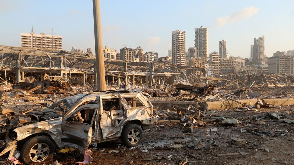 Las imágenes de la potente explosión en Beirut