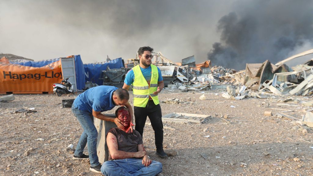 Las imágenes de la potente explosión en Beirut