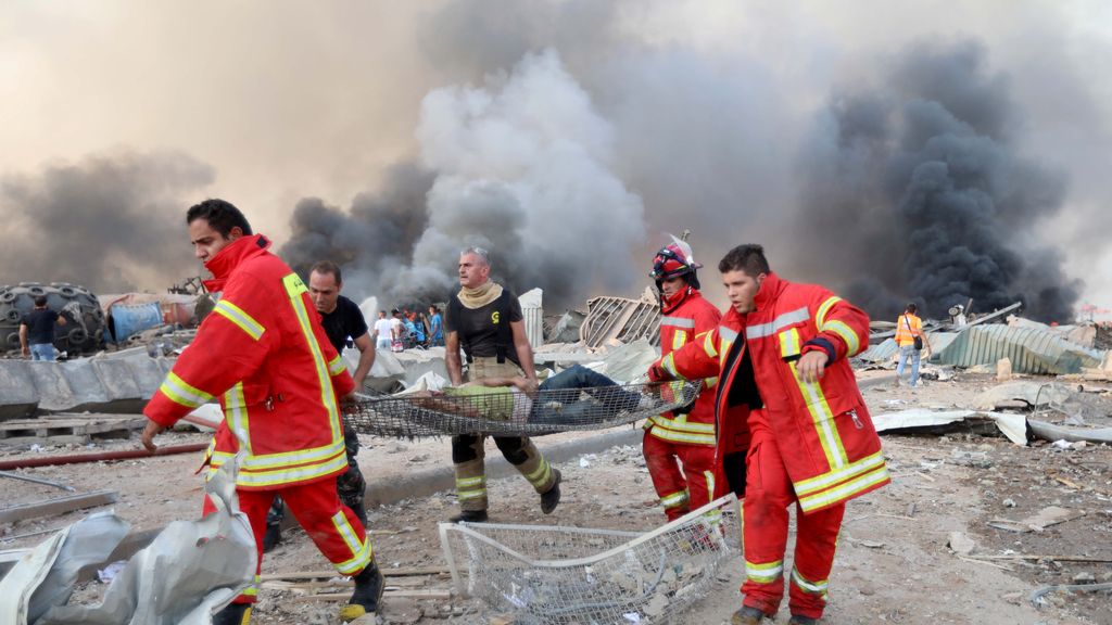 Las imágenes de la potente explosión en Beirut