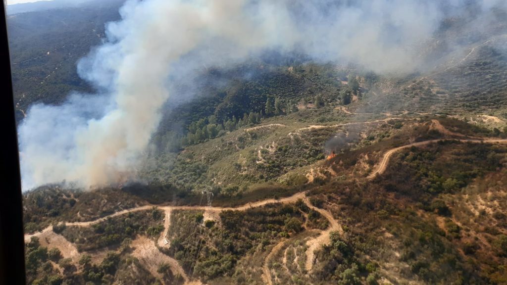 Estabilizado el incendio que afecta a un paraje de Aznalcóllar (Sevilla) Estabilizado el incendio que afecta a un paraje de Aznalcóllar (Sevilla)
