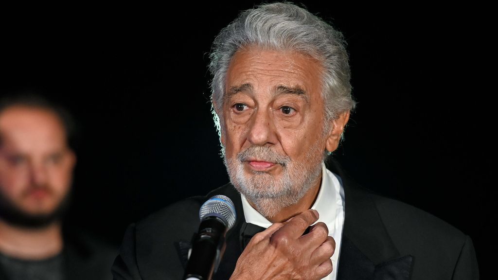 Plácido Domingo recogiendo el premio en Austria