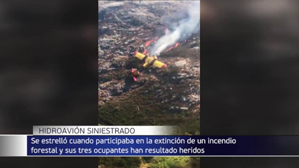 Se estrella en Ourense un avión portugués: acudía a sofocar el incendio en Lobios