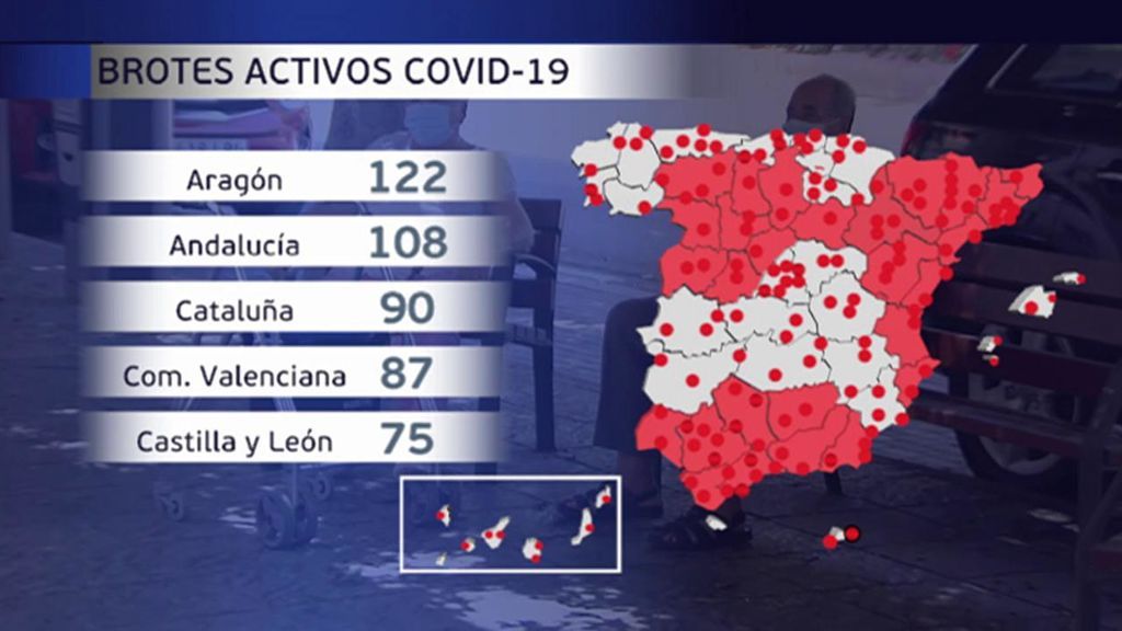 Mapa de contagiados por coronavirus en España