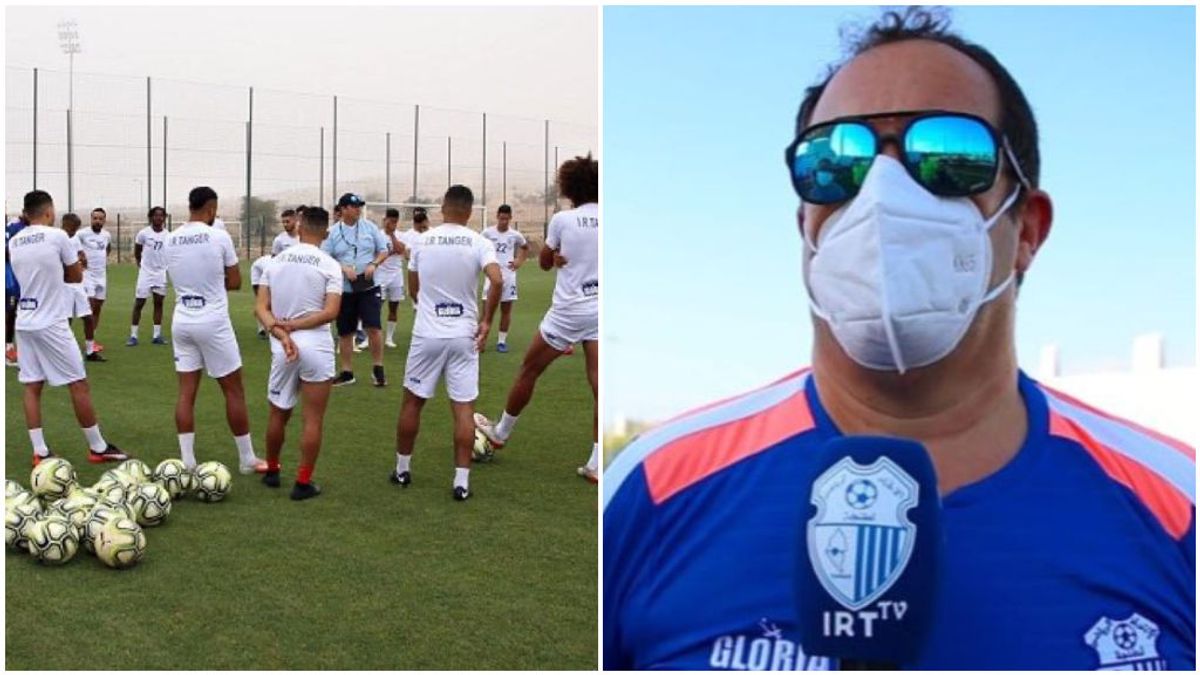 Benali entrenando al Ittihad Tánger.