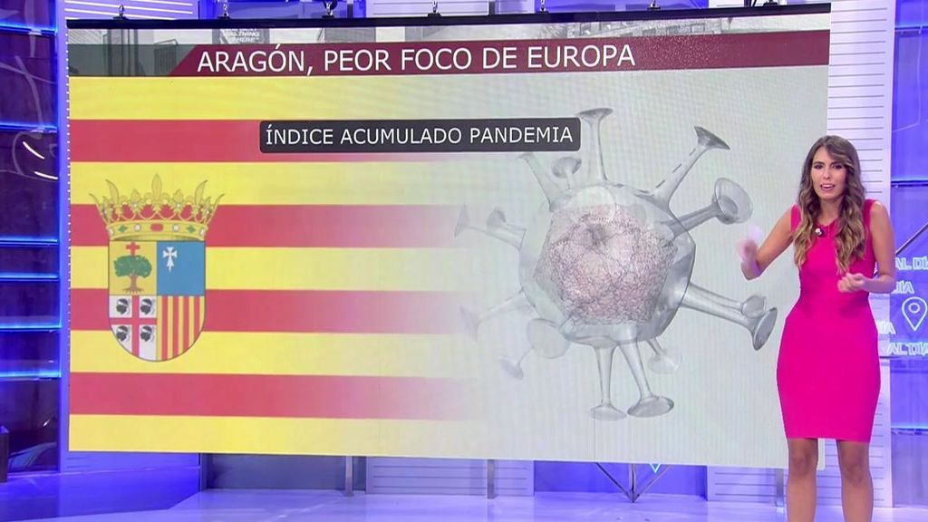 Aragón, al límite: duplica a Estados Unidos en tasa de contagios por cada 100.000 habitantes