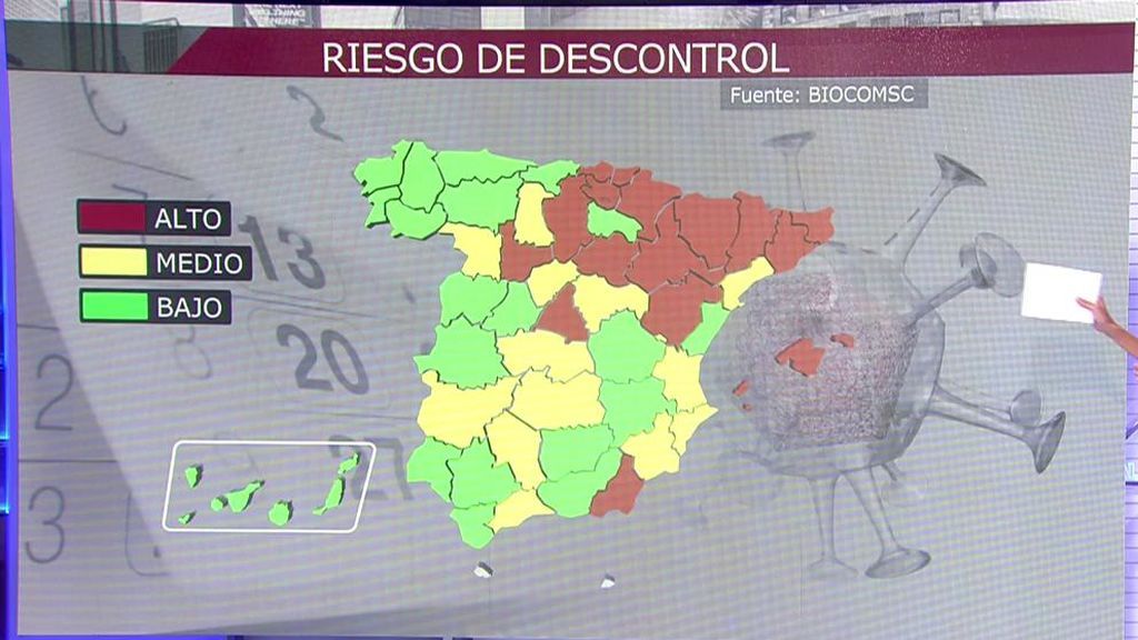 El riesgo de descontrol por los rebrotes, provincia a provincia: media España en alerta