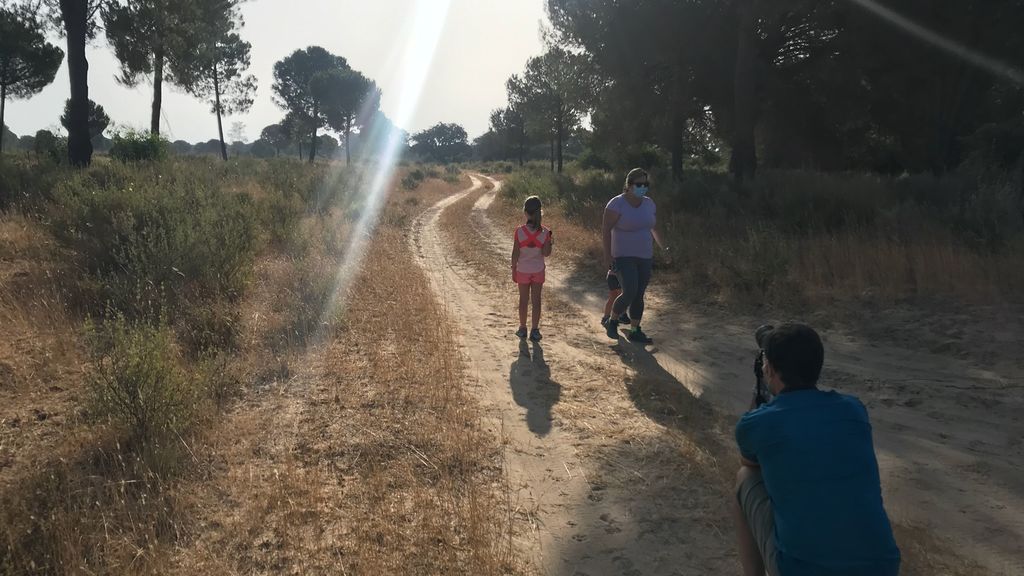 Paseando con mascarilla por Doñana