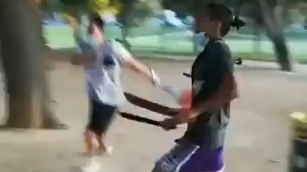 Pelea grupal a machetazos en un parque de Zaragoza Pelea grupal a machetazos en un parque de Zaragoza