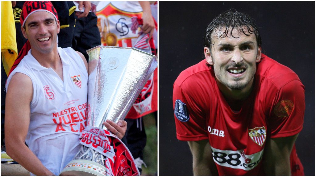 José Antonio Reyes y Antonio Puerta, con el Sevilla.