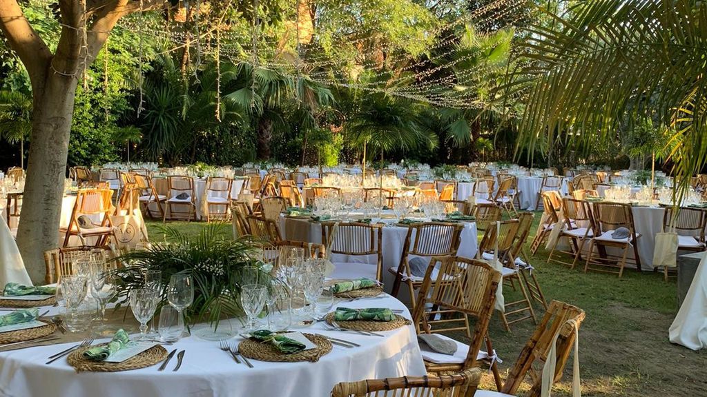 Espacio exterior del salón Magna Garden donde se celebró la boda. Espacio exterior del salón Magna Garden donde se celebró la boda.