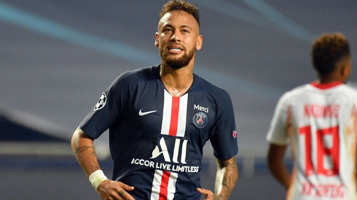 Neymar, durante las semifinales de Champions ante el Leipzig. Neymar, durante las semifinales de Champions ante el Leipzig.