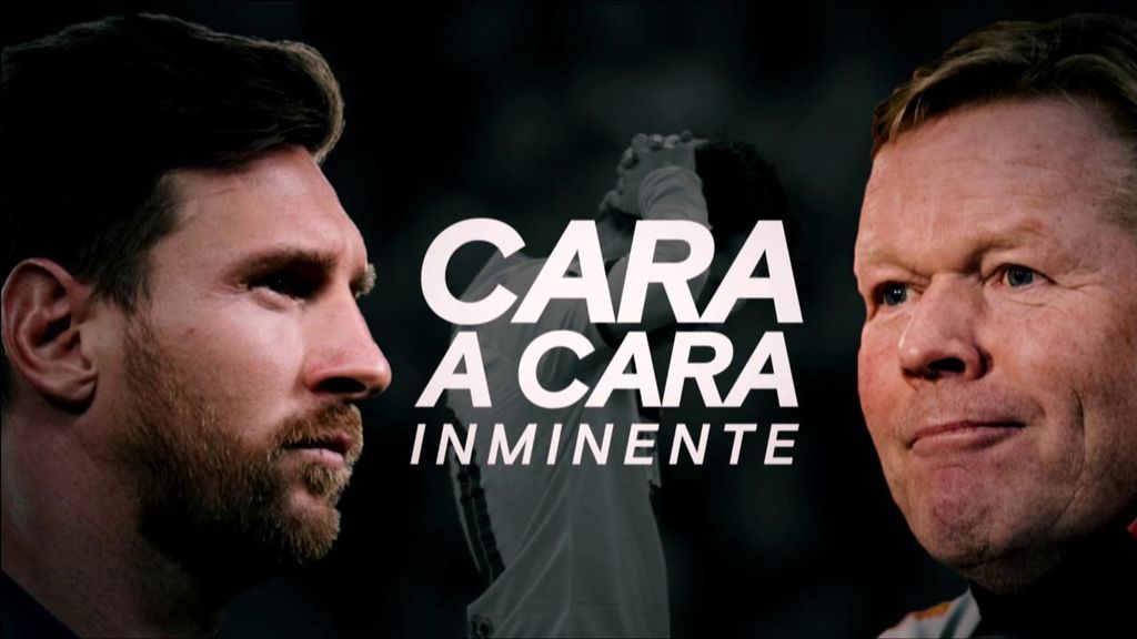 Leo Messi y Ronald Koeman.