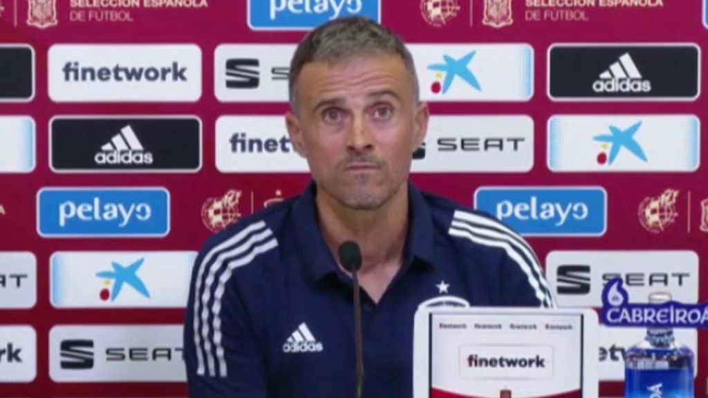 Luis Enrique, en sala de prensa.