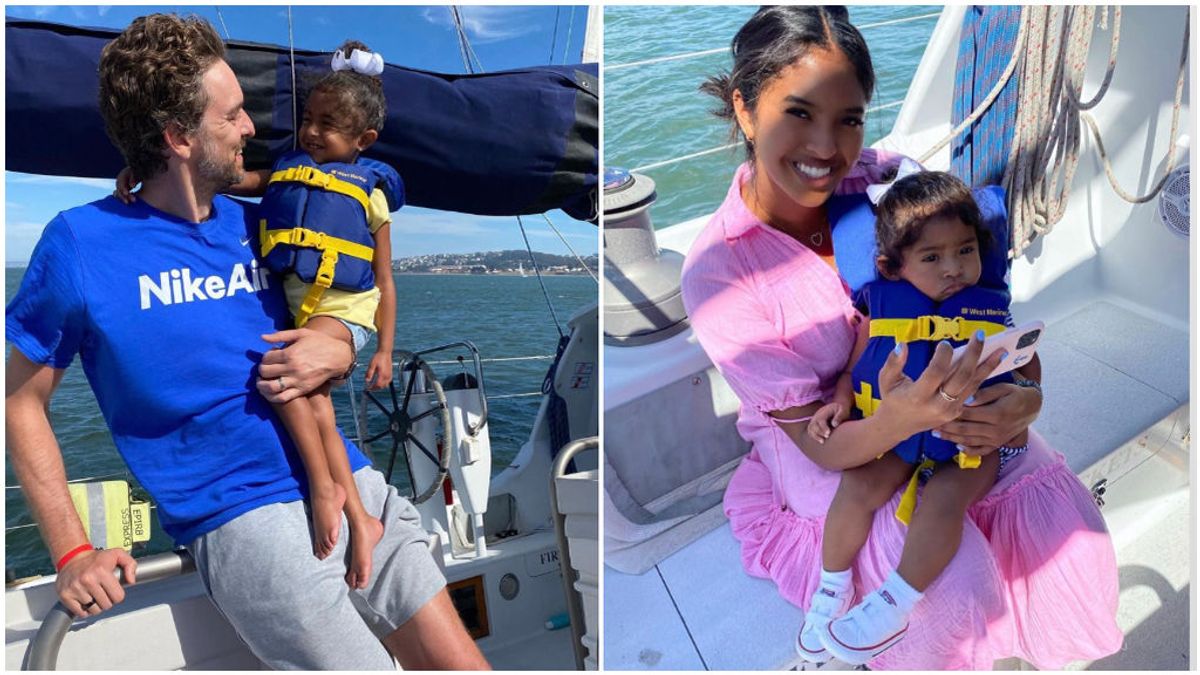 Pau Gasol, junto a una de las hijas de Kobe Bryant y Vanessa Bryant. Pau Gasol, junto a una de las hijas de Kobe Bryant y Vanessa Bryant.
