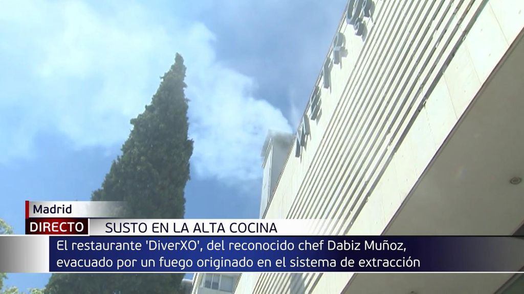 Evacúan el restaurante DiverXO de Madrid, propiedad del cocinero Dabiz Muñoz, por un incendio