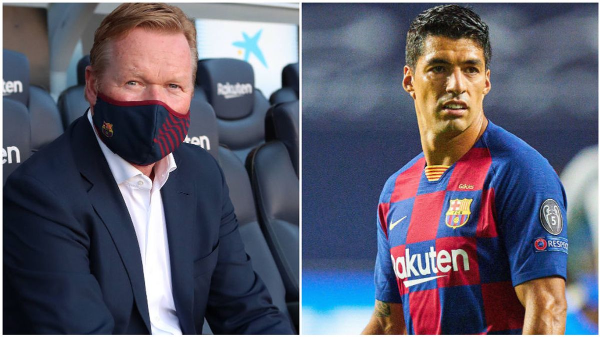 Ronald Koeman, en su presentación y Luis Suárez, ante el Bayern. Ronald Koeman, en su presentación y Luis Suárez, ante el Bayern.