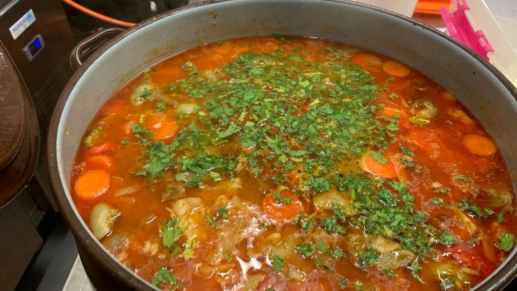 Una de las comidas que preparó La Lusitana Tasca el 17 de marzo, antes de cerrar.