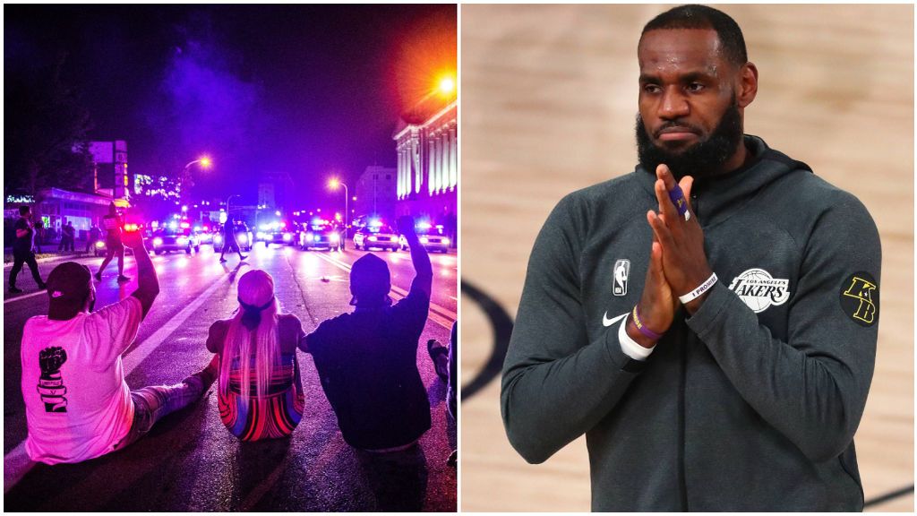 La protesta policial en Wisconsin y LeBron James, antes de un partido.