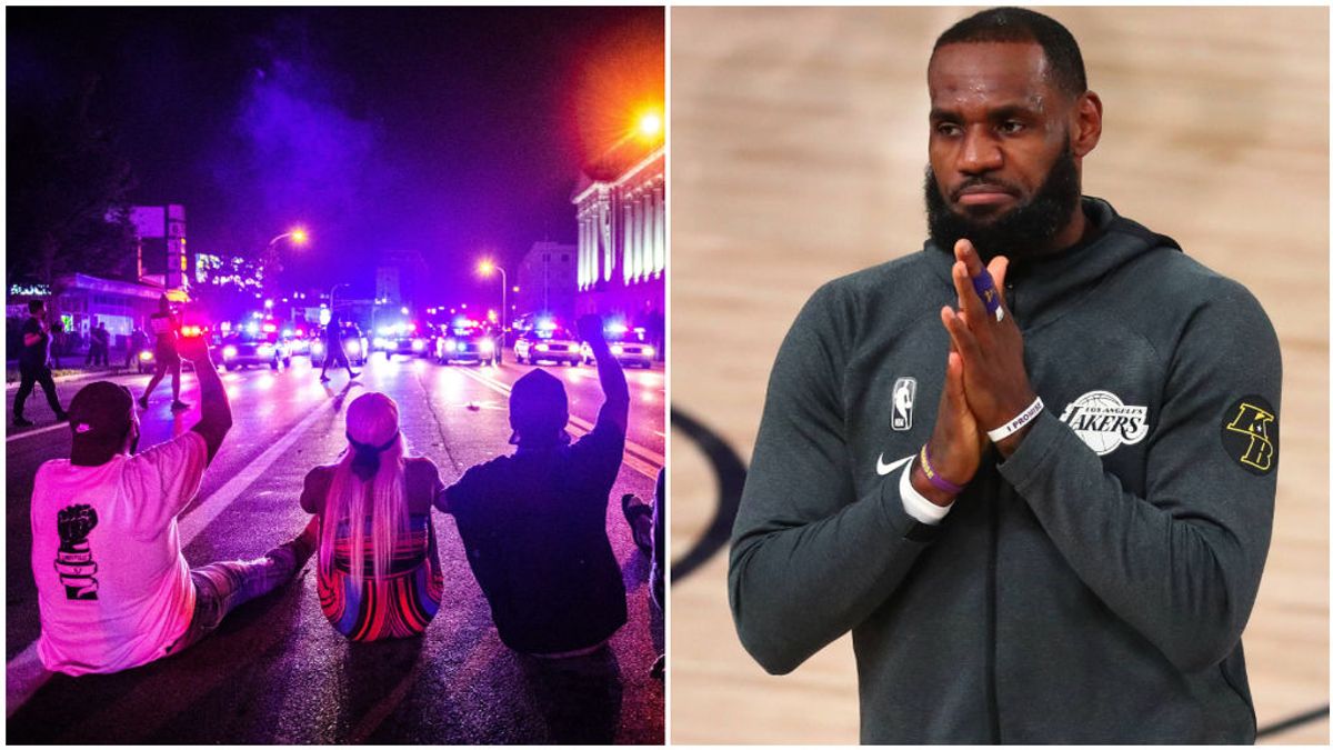 La protesta policial en Wisconsin y LeBron James, antes de un partido. La protesta policial en Wisconsin y LeBron James, antes de un partido.