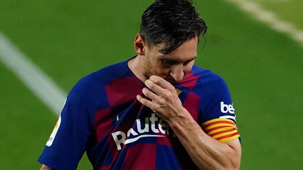 Leo Messi, durante el partido ante el Bayern.