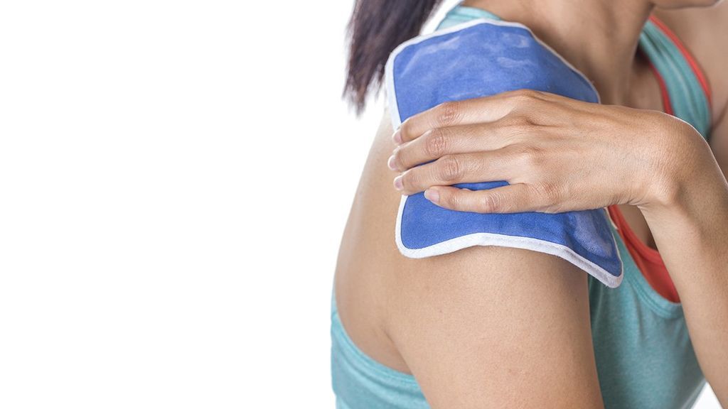 aplicación de calor ante una lesión de hombro