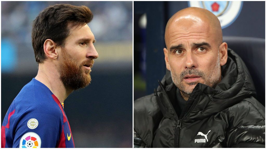 Leo Messi, con el Barcelona y Pep Guardiola, con el City.