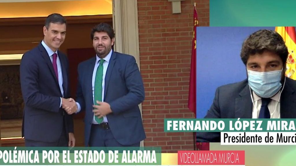 El presidente de Murcia contesta a Sánchez