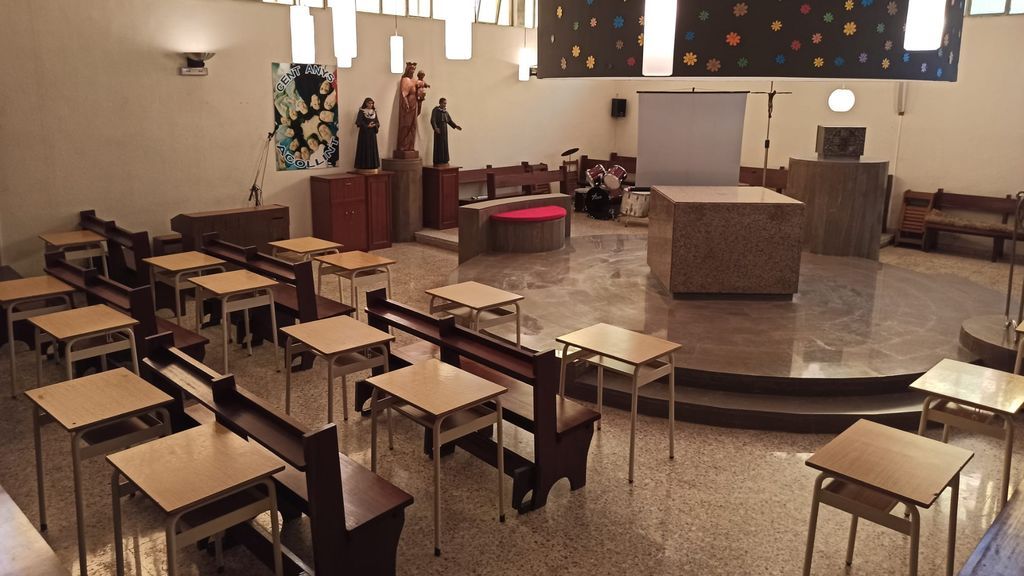 Un aula en una capilla y otras ideas ante la vuelta al cole del COVID Un aula en una capilla y otras ideas ante la vuelta al cole del COVID