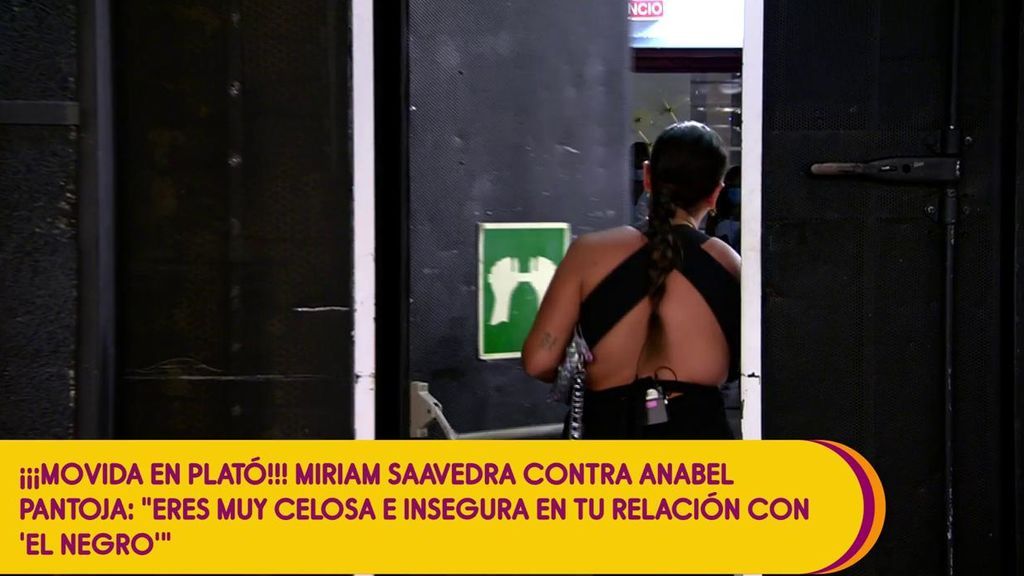 Anabel Pantoja abandona el plató tras una información de Miriam Saavedra: "Tu novio se insinuó a mis amigas en la Nochevieja en Cantora"
