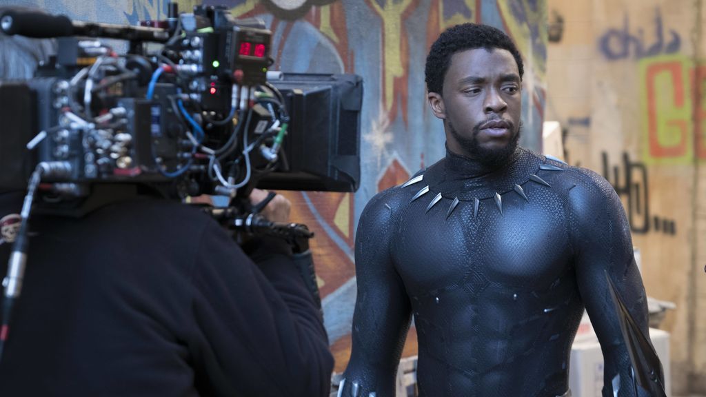 Chadwick Boseman, durante el rodaje de 'Black Panther'