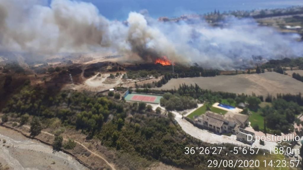 El incendio de Estepona, desde el aire