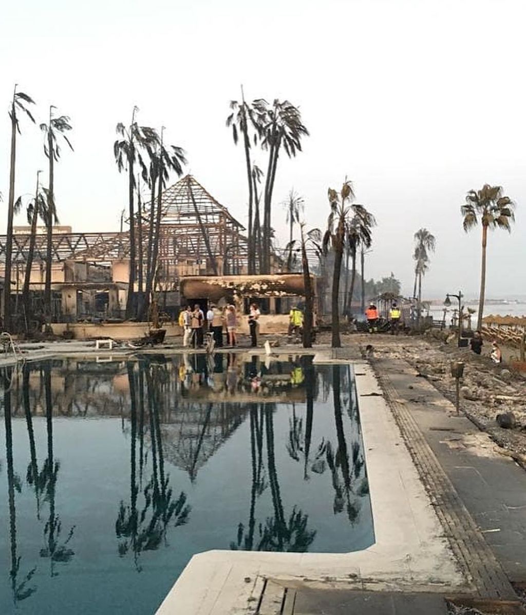 El club, horas después del incendio