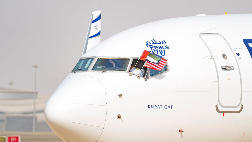 El avión que ha realizado el primer vuelo directo entre Israel y EAU