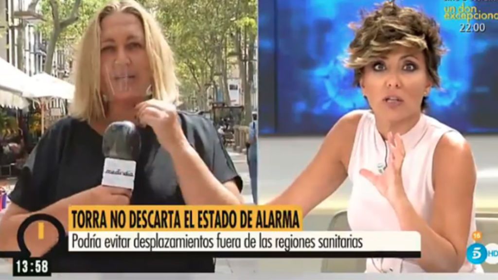 Mayka Navarro, con mascarilla transparente en 'Ya es mediodía'