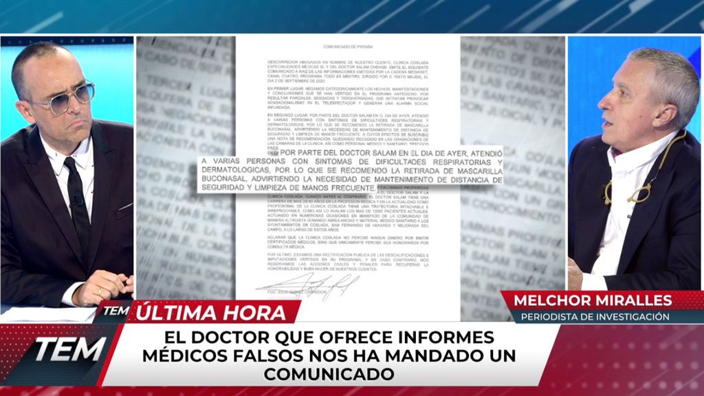 El doctor acusado de fraude responde a TEM Todo es mentira 2020 Programa 418