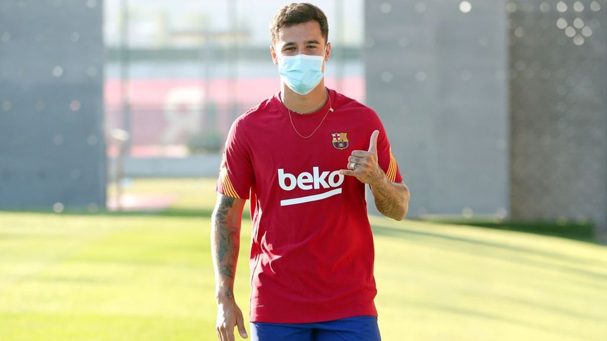 Coutinho, en su vuelta a los entrenamientos. Coutinho, en su vuelta a los entrenamientos.