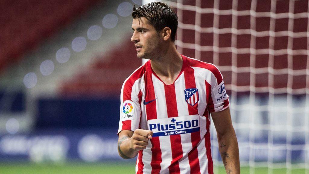 Morata, tras marcar un gol con el Atlético.