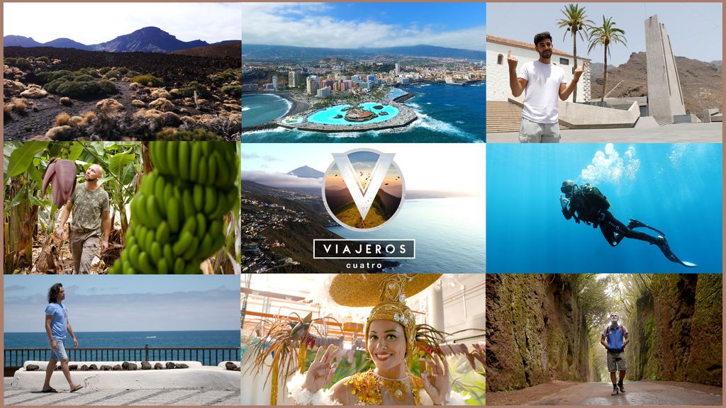 Rafa Méndez, Agoney y la finalista de Miss Universo Patricia Yurena, anfitriones de ‘Viajeros Cuatro’ en su recorrido por Tenerife